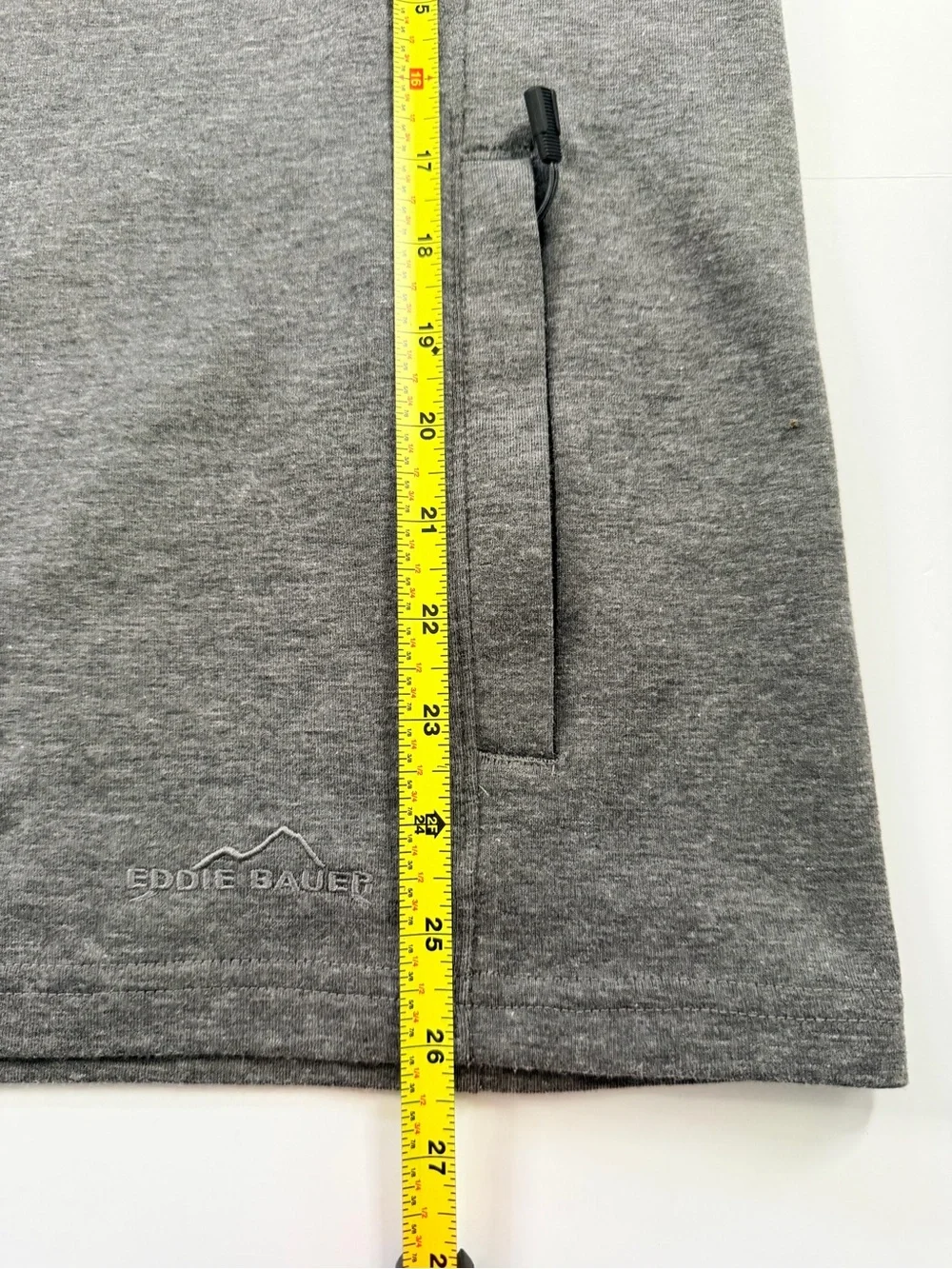 Gray Quarter-Zip Pullover with Black Quilted Yoke